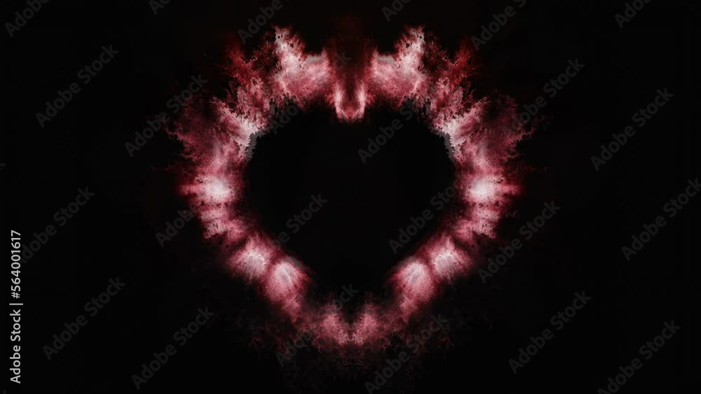 Watercolour splashes heart on black paper background. Loop Animation Watercolour splashes heart on black paper background. Loop Animation