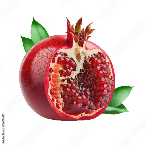 Pomegranate Fruit On Isolated Transparent Background,PNG