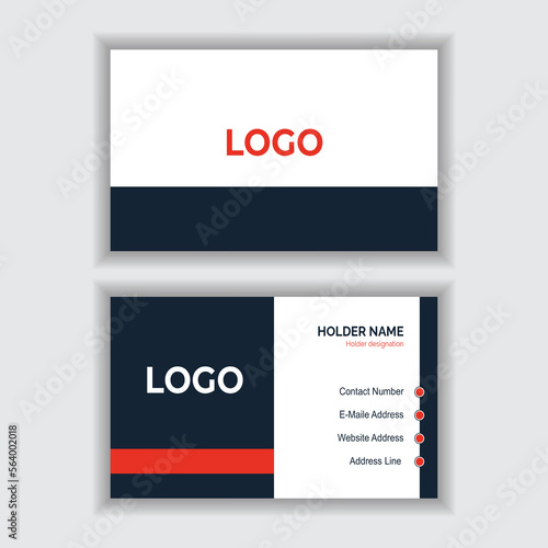 Set of modern business card print templates. Personal visiting card with company logo. Vector illustration. Stationery design Minimal and Corporate look Education, and suitable for all