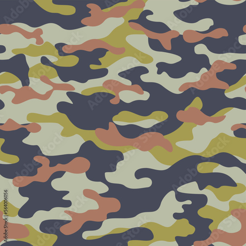Trendy camouflage pattern, seamless background, modern design.