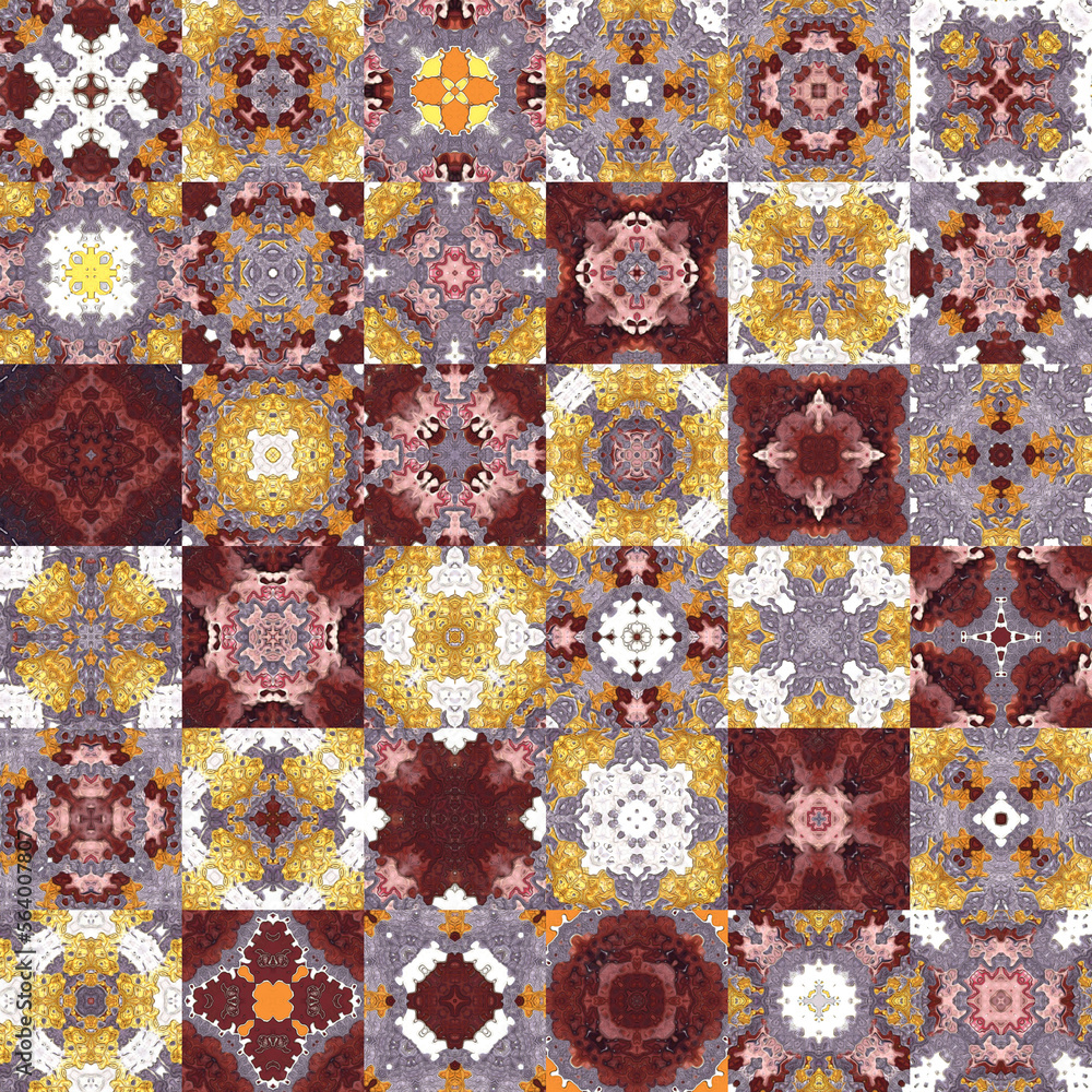Seamless mosaic artwork backdrop - Continuous design of kaleidoscopical medley graphic design Seamless mosaic artwork backdrop - Continuous design of kaleidoscopical medley graphic design