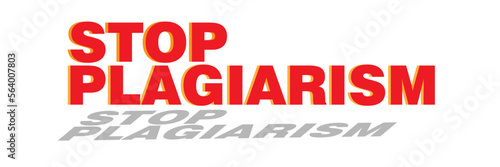Stop plagiarism, plagiarism shadow idea ,plagiarism shadow Typography.