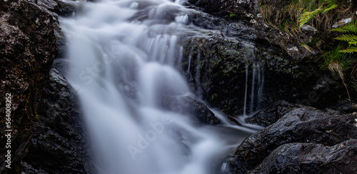 A small waterfall on the way to Cadair Idris National Park Snowdonia in Wales 2022