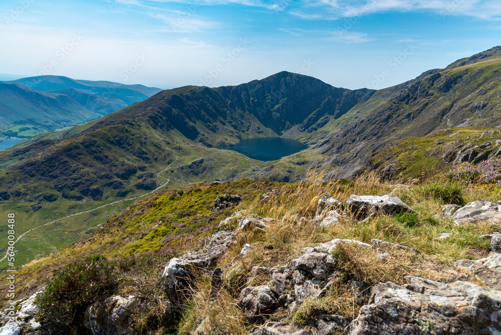 Climbing and lake view on cadair idris hill in wales 2022. Climbing and lake view on cadair idris hill in wales 2022.