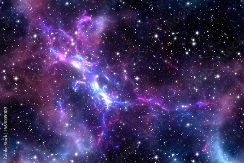 Cosmic galaxy background - starry sky aether backdrop - universe nebulosity continuum © kseniyaomega