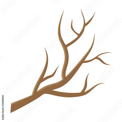 bare branch silhouette icon- vector illustration