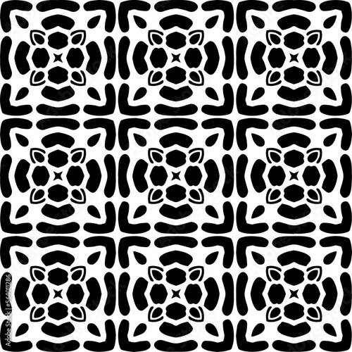 Vector pattern in geometric ornamental style. Black and white color.
Simple geo all over print block for apparel textile, ladies dress, fashion garment, digital wall paper.
