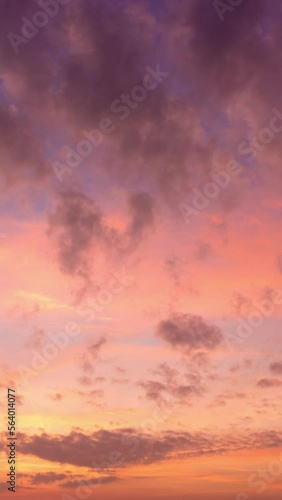 Time lapse of colourful nature clouds moving over clear sky in summer season with sunshine.