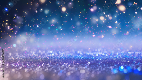 falling glitter background, abstract lights, celebration, Generative AI