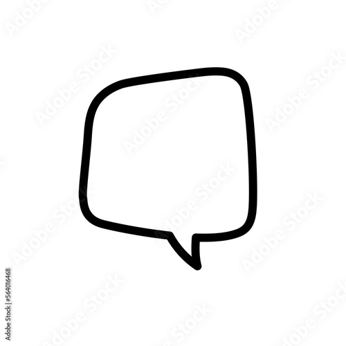 Speech bubble color line icon. Communication cloud.