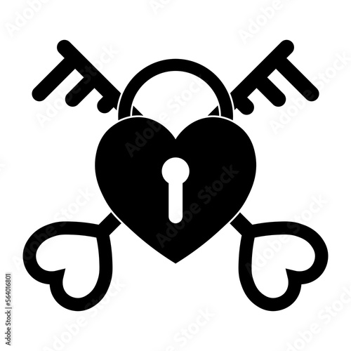 Simple illustration of heart icon for St. Valentines Day