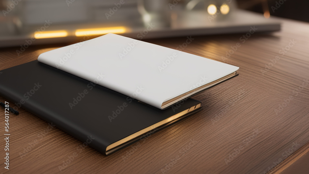 notebooks on the table, books, reading, study, business, Generative AI notebooks on the table, books, reading, study, business, Generative AI
