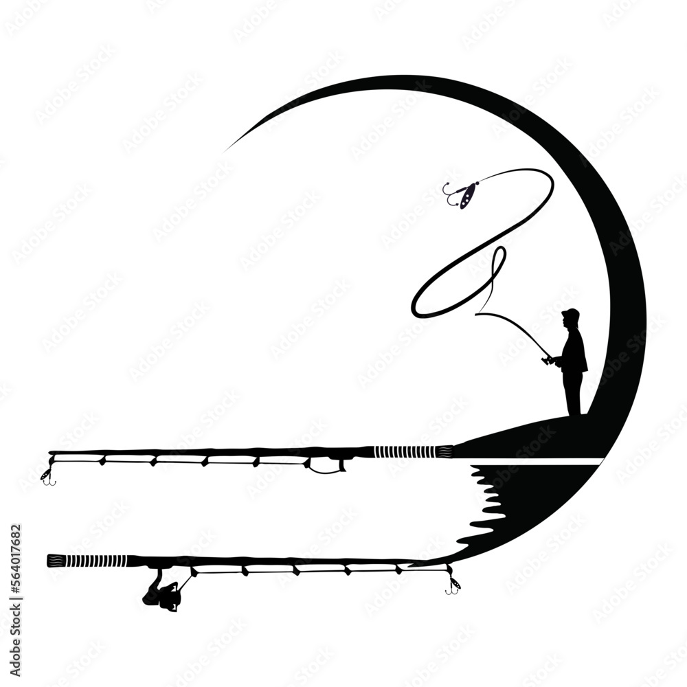 Fisherman catching fish SVG, fishing svg, fish hook svg png, fishing