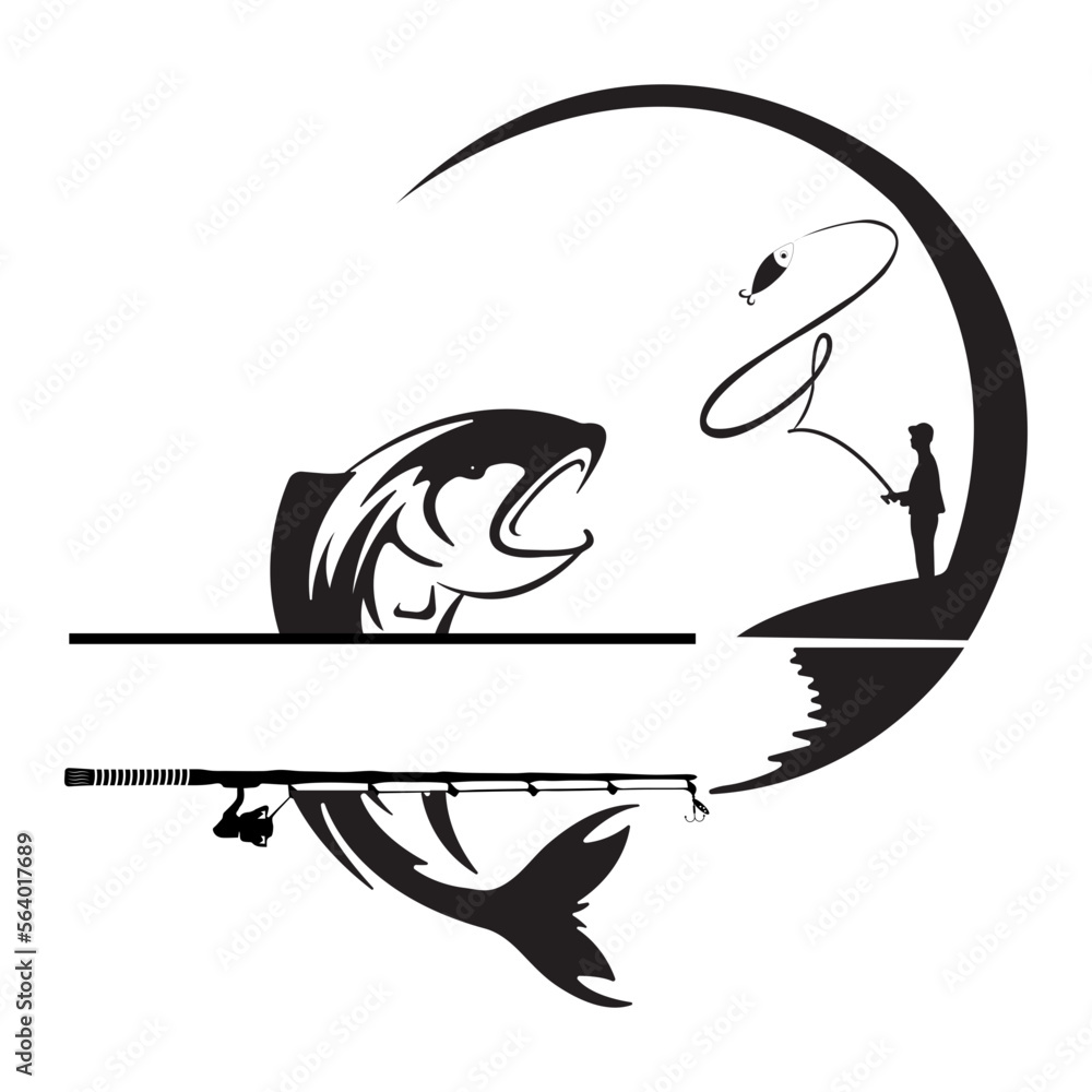 Fisherman catching fish SVG, fishing svg, fish hook svg png, fishing