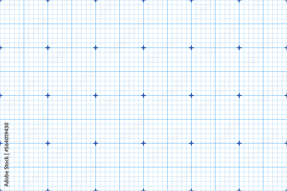 blueprint graph paper. seamless pattern. blue school background. grey millimeter grid. technical vector