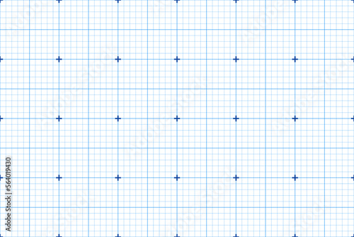 blueprint graph paper. seamless pattern. blue school background. grey millimeter grid. technical vector