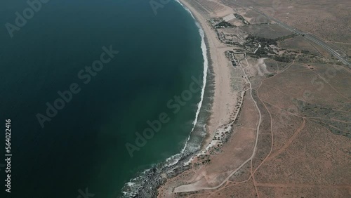 Morrillos Beach from the air in a warm afternoon photo