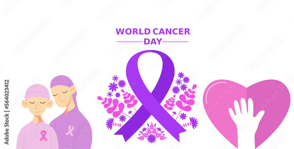 World cancer day vector background
