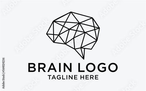 logo design brain abstract template