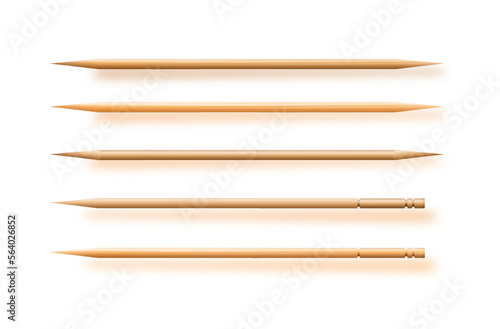 Toothpicks. hygiene and health on toothpicks white background. Vector.