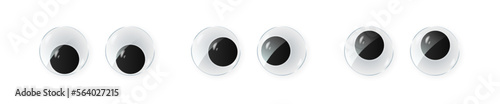 toy eyes cartoon safety wobbly flat style design vector
