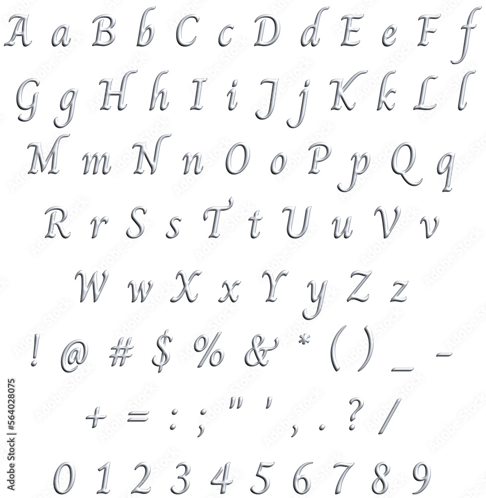 Decorative Alphabet and Numbers Set Decorative Alphabet and Numbers Set