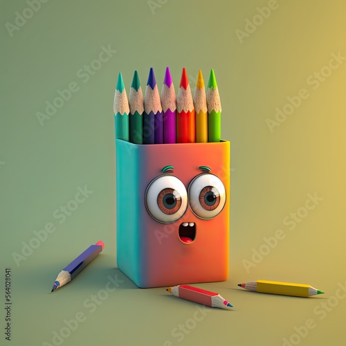 Cute Cartonn Box of Colored...