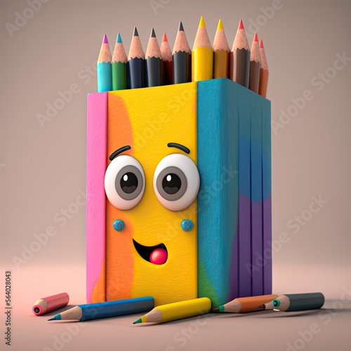 Cute Cartonn Box of Colored...