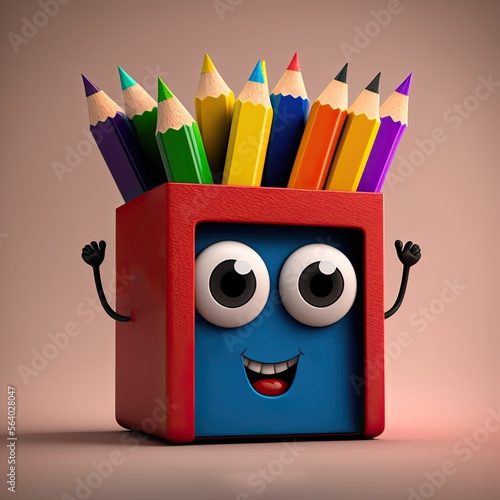 Cute Cartonn Box of Colored...
