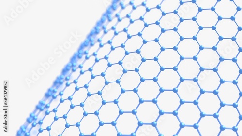 nanotechnology molecular structure 3d animation of a lattice, chemistry background loop animation, can be used to represent graphene, superconductivity or a futuristic background
