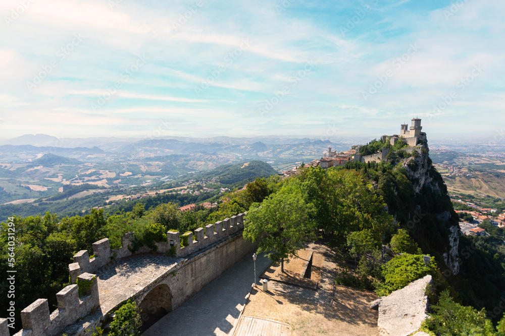 Fototapeta premium Fortress of Guaita in the Republic of San Marino, Italy
