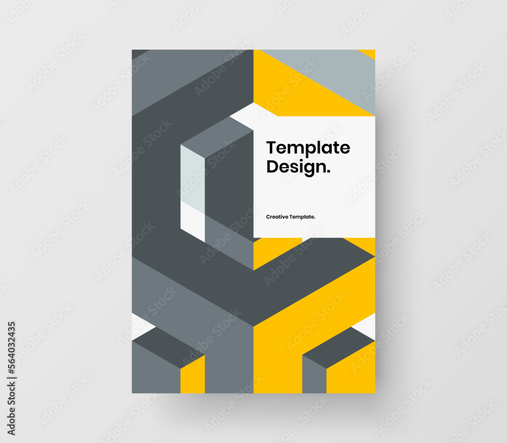 Trendy geometric pattern placard layout. Bright handbill A4 design vector concept. Trendy geometric pattern placard layout. Bright handbill A4 design vector concept.