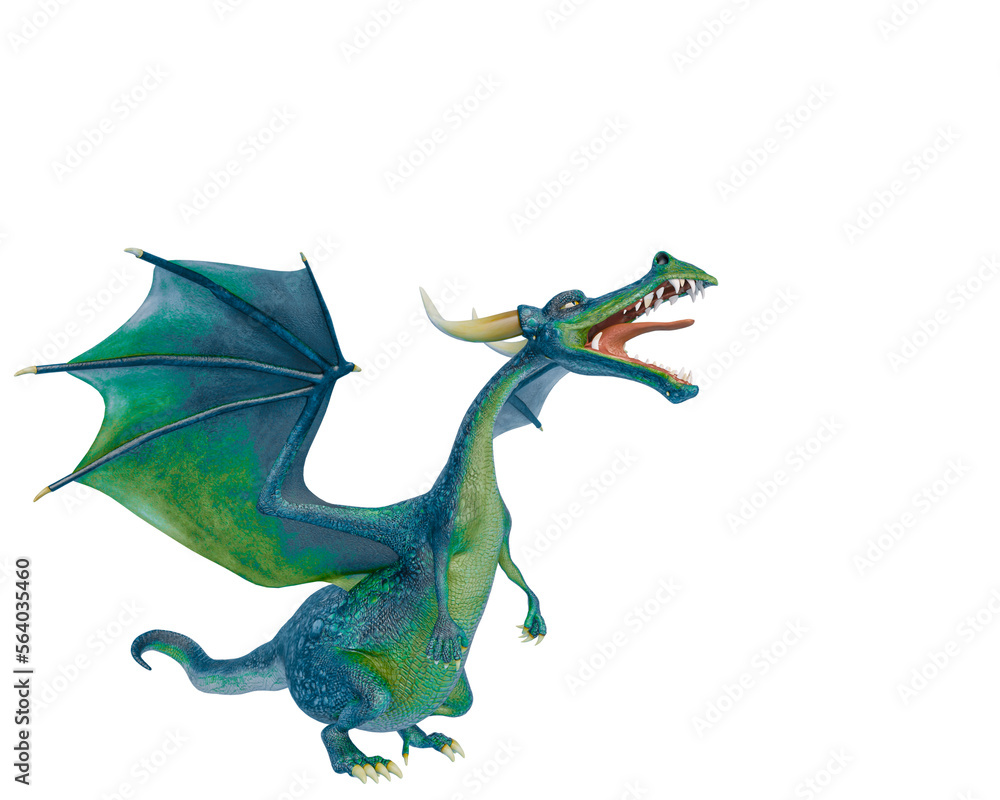 Fototapeta premium dragon cartoon is angry