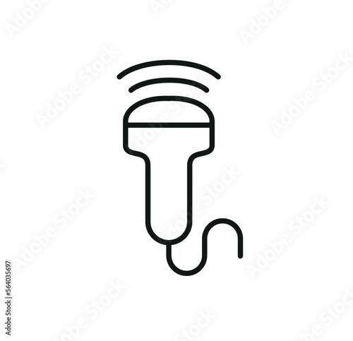 Ultrasonic device icon. Outline ultrasonic device vector icon for web design isolated on white background