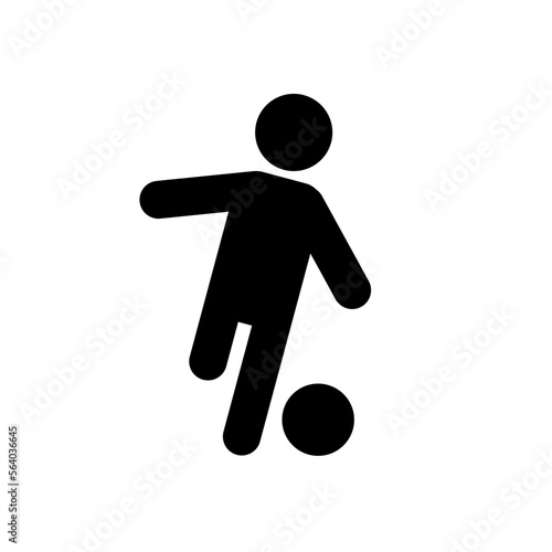 Football, soccer player - vector icon, pictogram