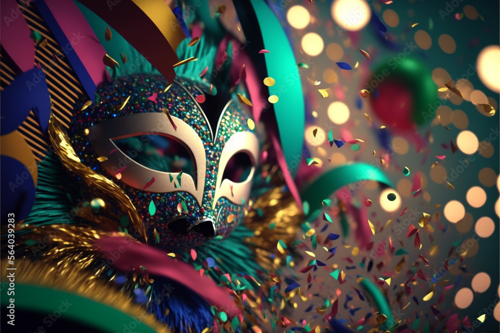 brazil carnival, background theme with party, Generate AI