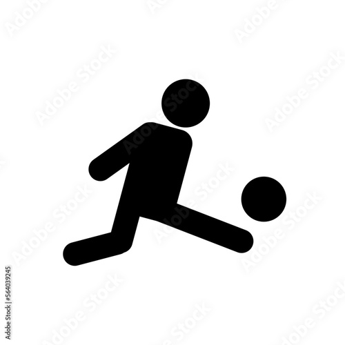Football, soccer player - vector icon, pictogram