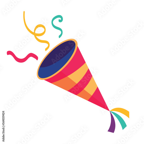 cornet party with confetti