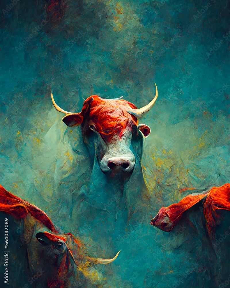red cow seamless pattern Christies Images The most expensive work sold