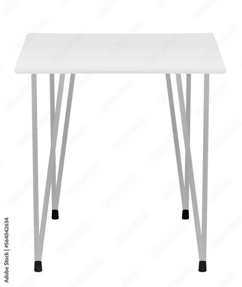 White outdoor table. vector illustration White outdoor table. vector illustration