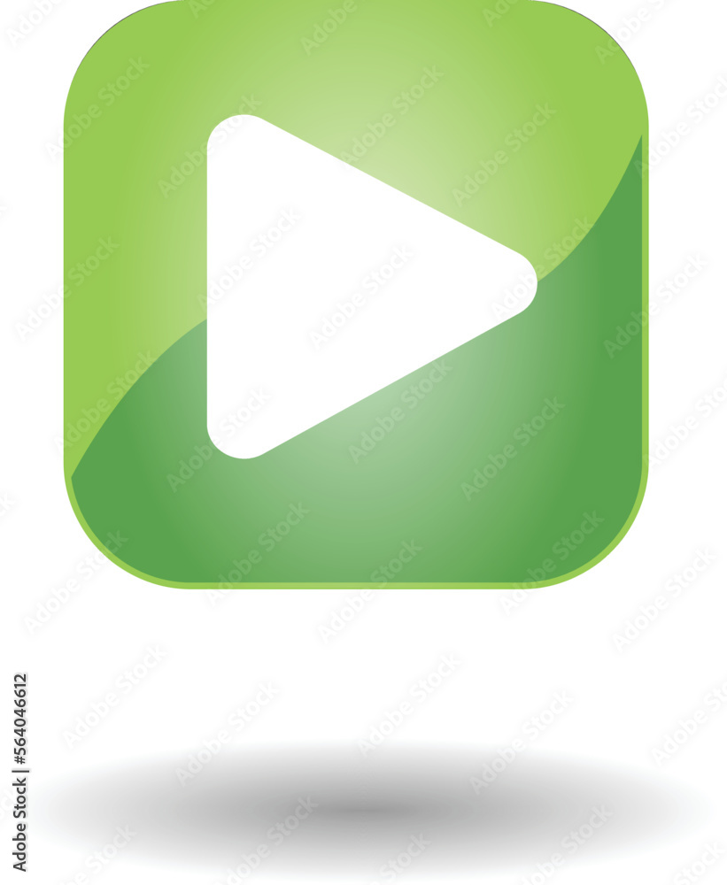 Play button symbol, video streaming, broadcasting icon isolated over white background vector illustration Play button symbol, video streaming, broadcasting icon isolated over white background vector illustration
