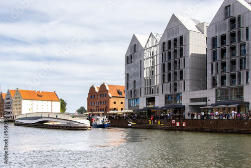 Gdańsk architecture by the Motława River