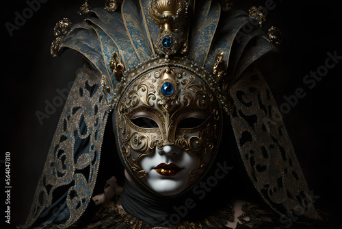 venetian carnival mask, Generative AI