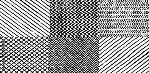 Black and white geometric pattern. Tileable texture background.