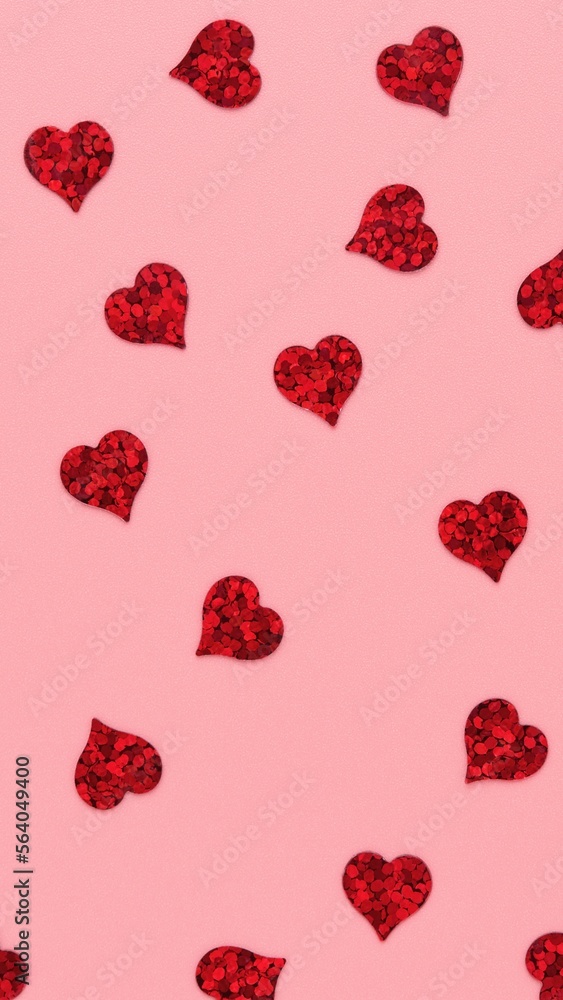 Wallpaper background pink and heart red Wallpaper background pink and heart red