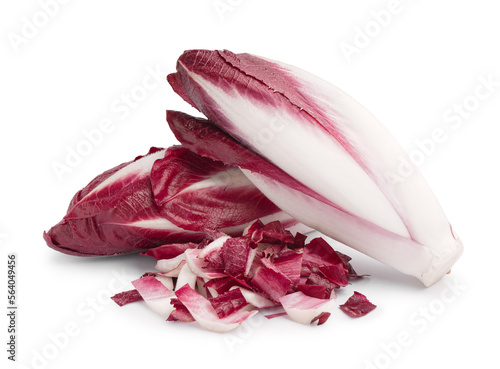 Wallpaper Mural Heap of whole and cut red endive on white background Torontodigital.ca