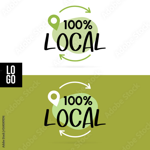 100 % local - Produit local - Logo - Label - Sticker 