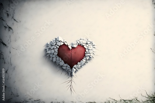Heart wallpaper illustration  symbol of love  valentine s day comemoration  cute art of love