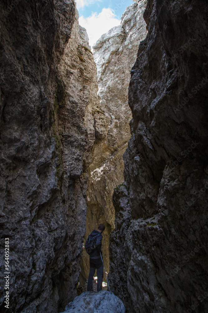 Grottes dans le massif des Bauges, Savoie, France en été