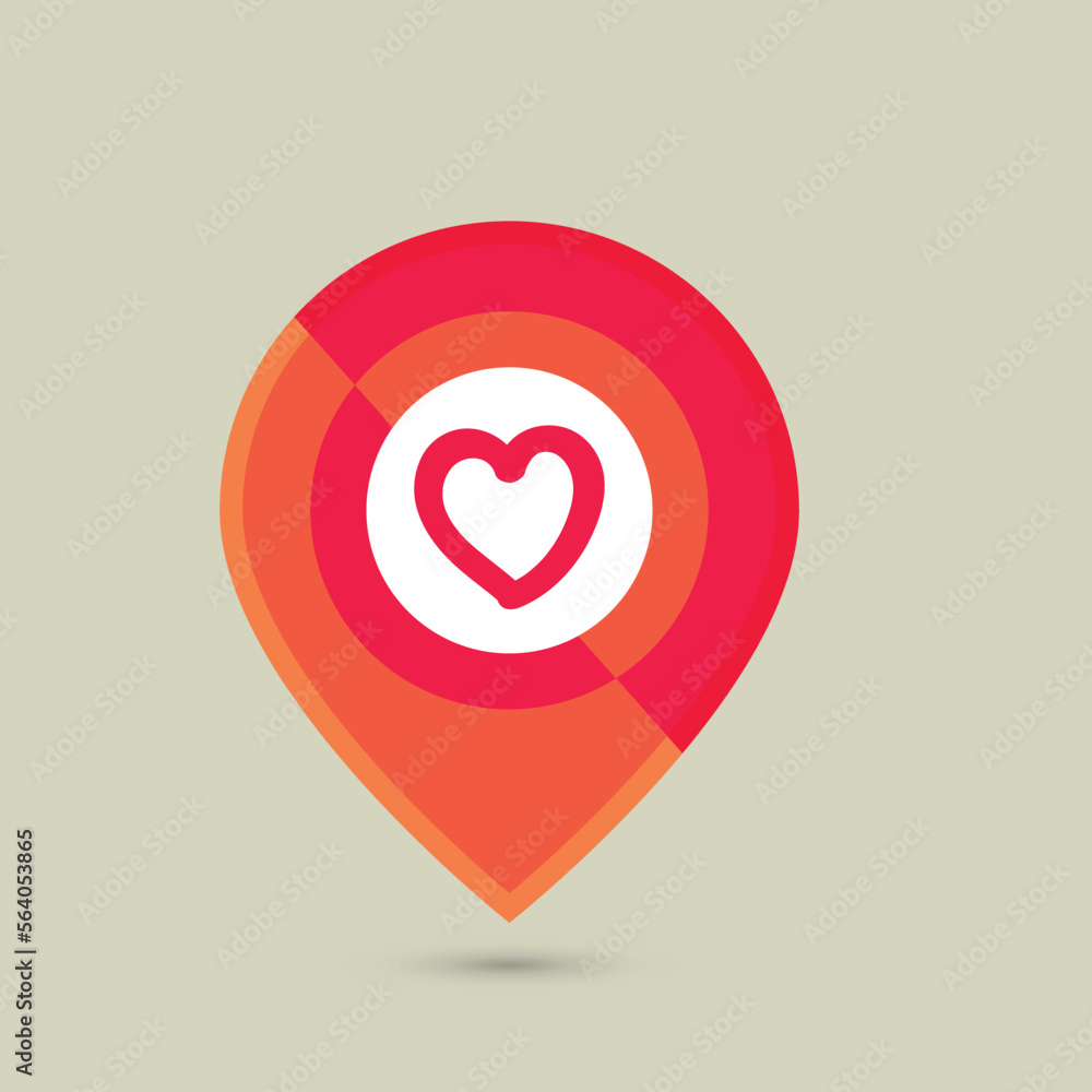 save pin icon, location vector icon, map pointer with heart icon save pin icon, location vector icon, map pointer with heart icon